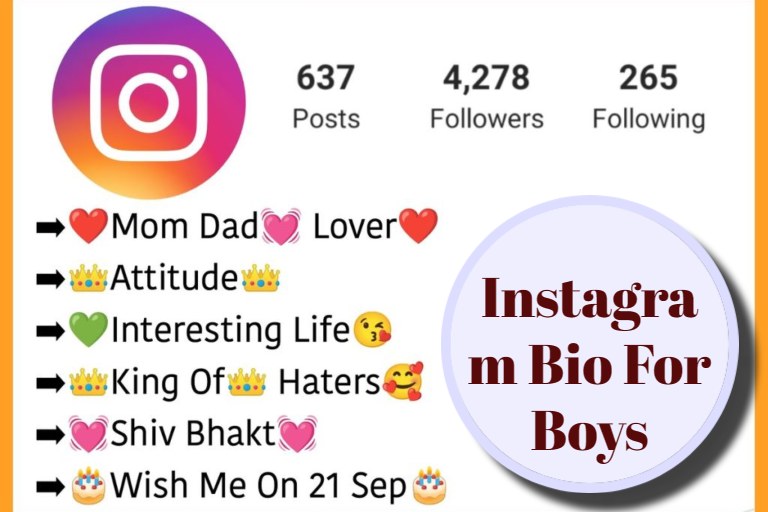 Instagram Bio For Boys | Bio For Instagram | Best Bio for Instagram | Instagram VIP Bio